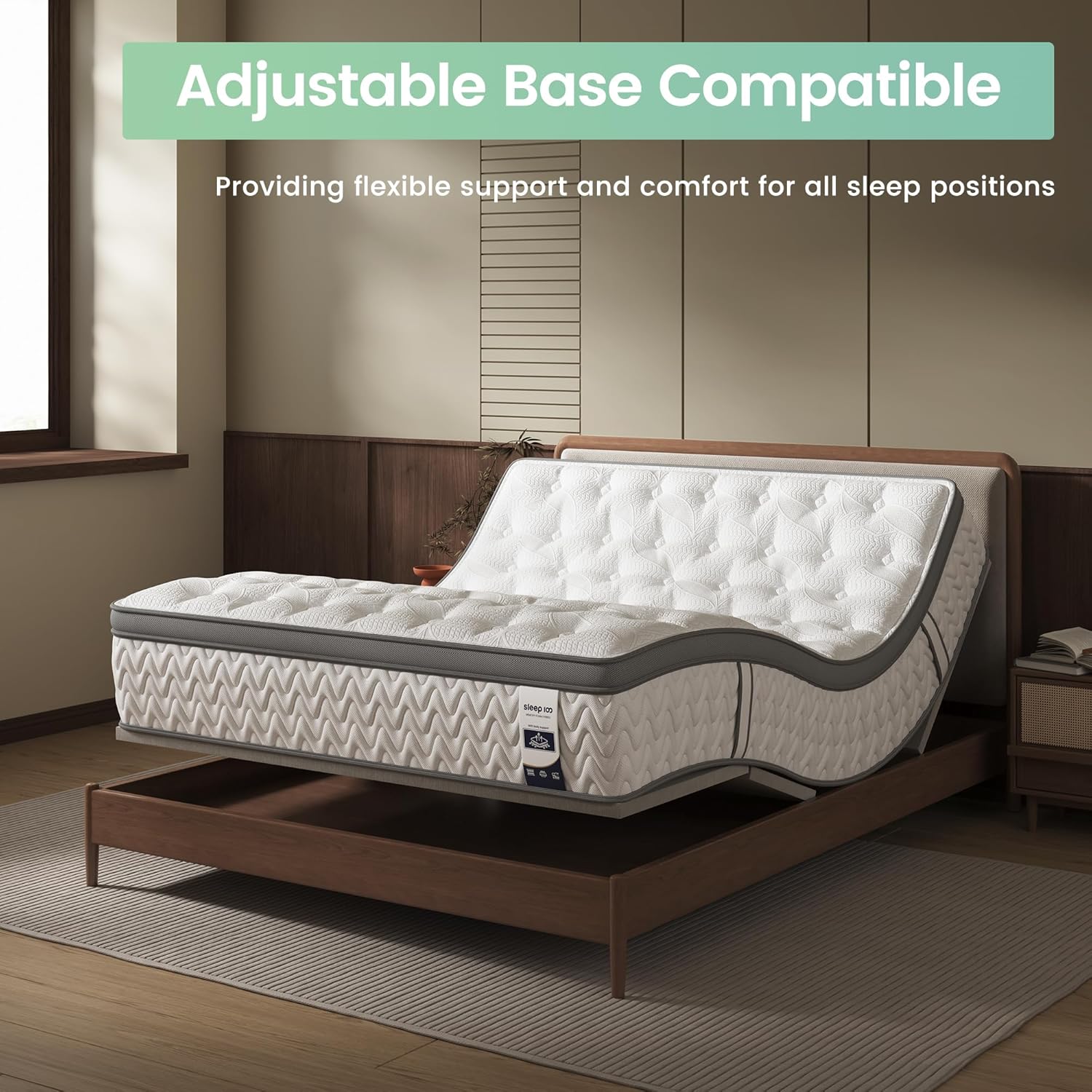11 Inch Queen Mattress, Hybrid Queen Mattress with Gel Memory Foam - Smooth Cooling Tech Fabric - Fiberglass Free - No Odor - Medium · v2
