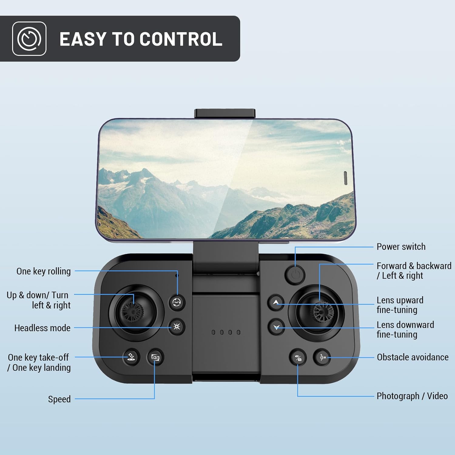 4K Drone for Kids Beginners,Emergency Stop,Headless Mode,Carrying Case,360 Flips,2 Batteries - Wireless Toys for Boys and Girls · v4
