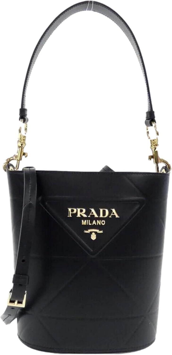 Borsa a tracolla Prada in morbida pelle di vitello nero