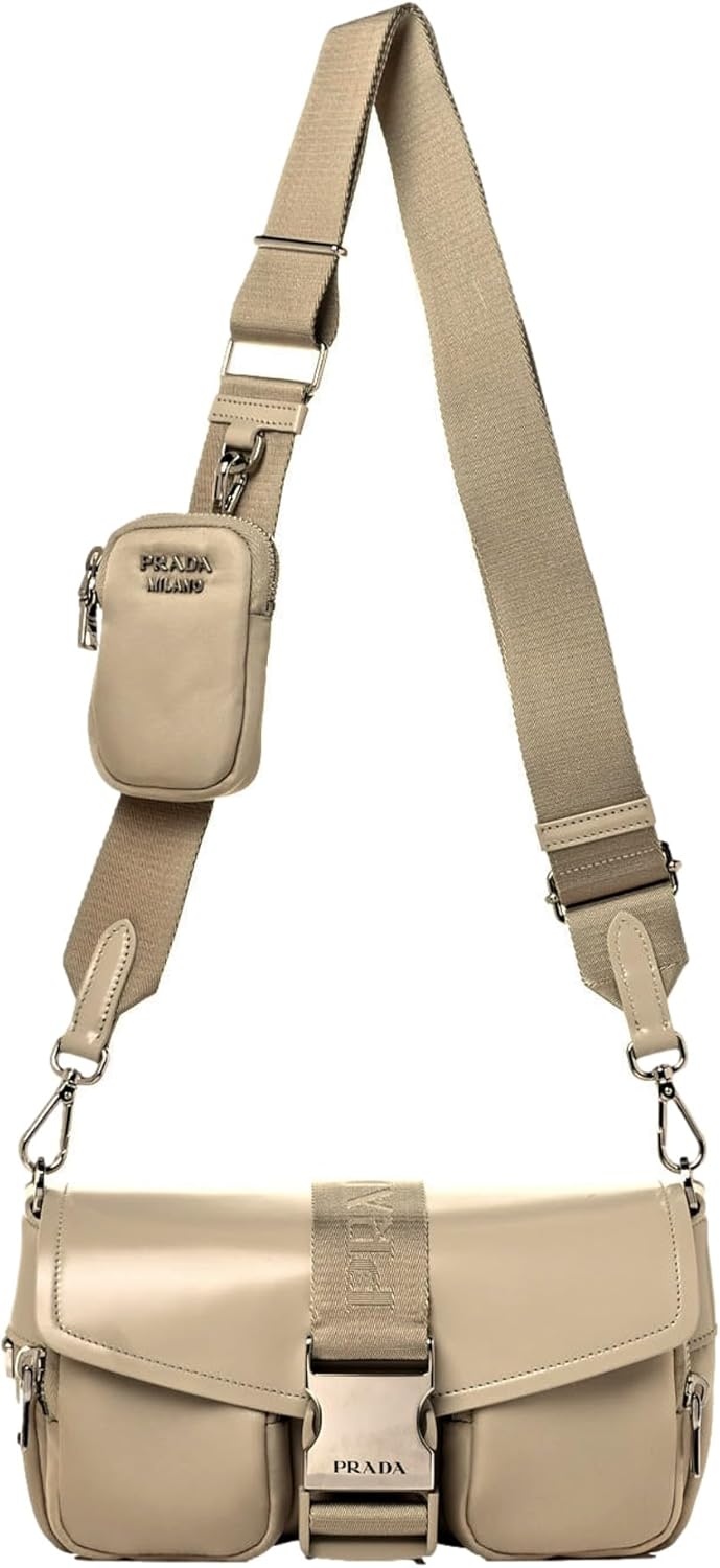 Borsa a tracolla Prada Deserto Tessuto in nylon verniciato con fibbia