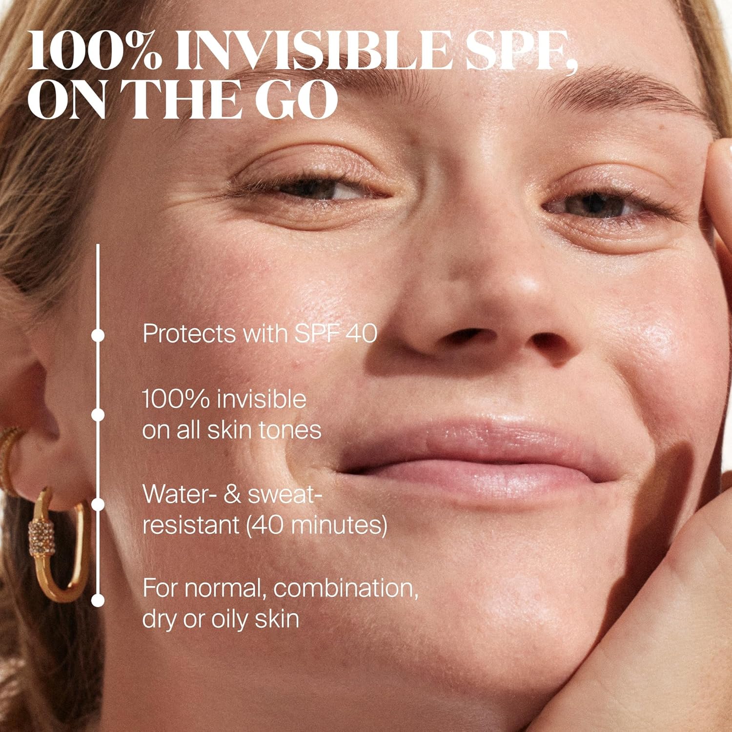 Supergoop! Unseen Sunscreen Stick SPF 40 Invisible Sun Protection - Broad Spectrum Face Sunscreen - Glides Over Makeup - Natural Finish - For All Skin Types - 0.7 fl oz · v3