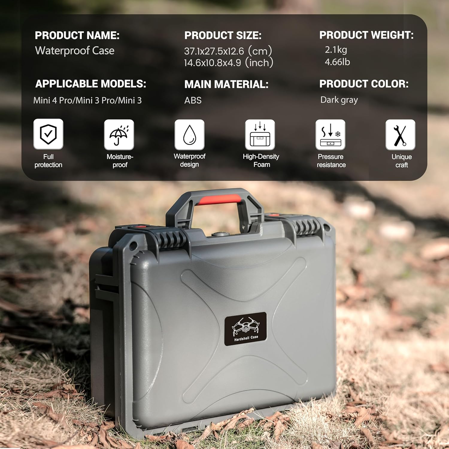 Custodia Mini 4 Pro a doppio strato, impermeabile e resistente agli urti per accessori DJI Mini 4 Pro/Mini 3/Mini 3 Pro, per controller DJI RC 2/RC-N2, hub caricabatterie