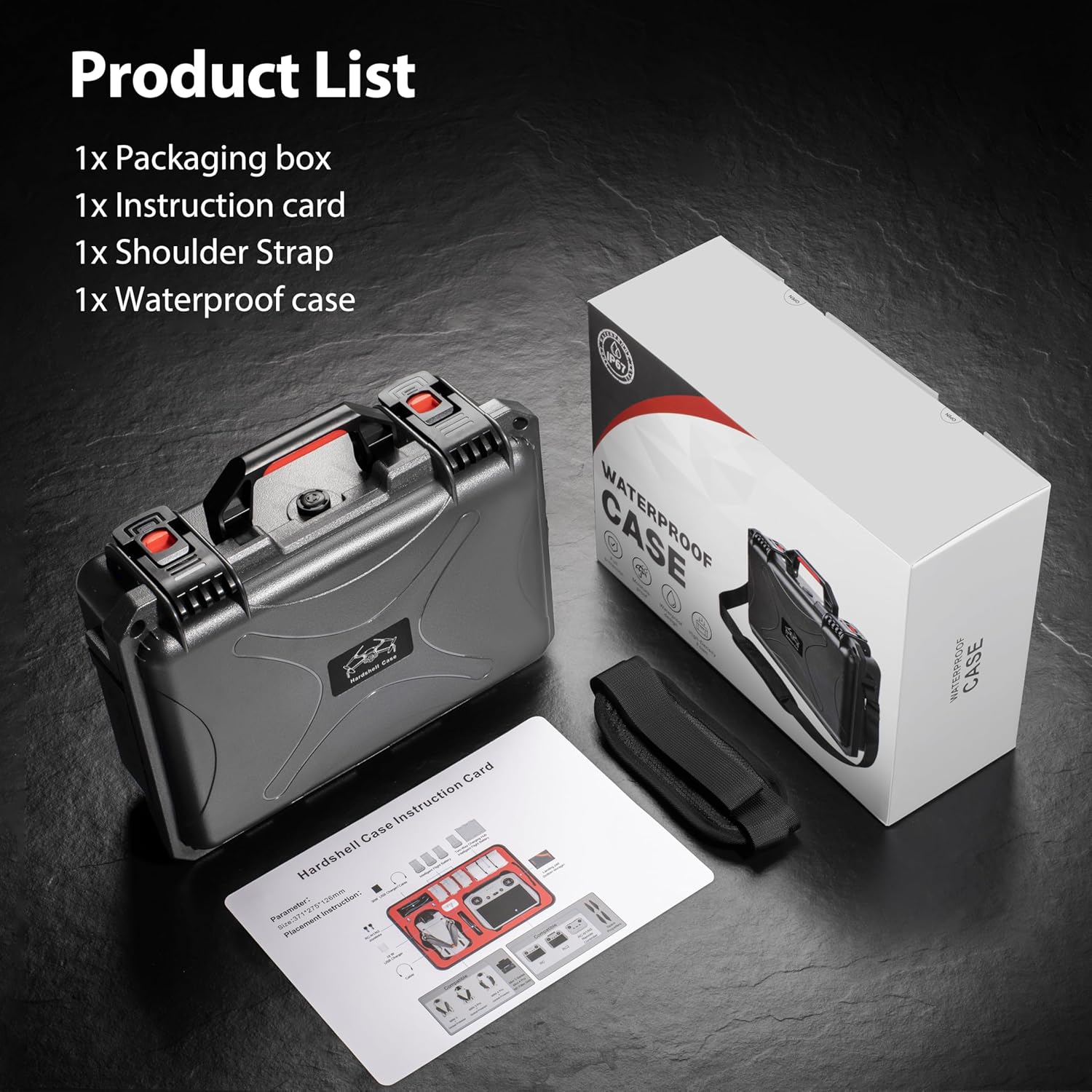 Custodia Mini 4 Pro a doppio strato, impermeabile e resistente agli urti per accessori DJI Mini 4 Pro/Mini 3/Mini 3 Pro, per controller DJI RC 2/RC-N2, hub caricabatterie