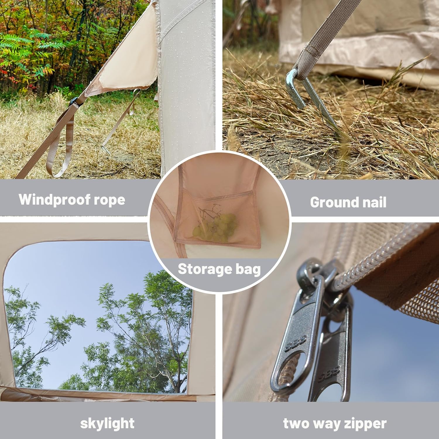 เต็นท์ตั้งแคมป์แบบเป่าลมติดตั้งง่าย 4 ฤดูกาล เต็นท์แบบ Glamping พร้อมโครงสร้างเป่าลมประสิทธิภาพสูงสำหรับ 4-6 คน เต็นท์เป่าลมแบบกันลมสำหรับกลางแจ้งที่รองรับตัวเองได้ เต็นท์เป่าลมสำหรับบ้านพกพา