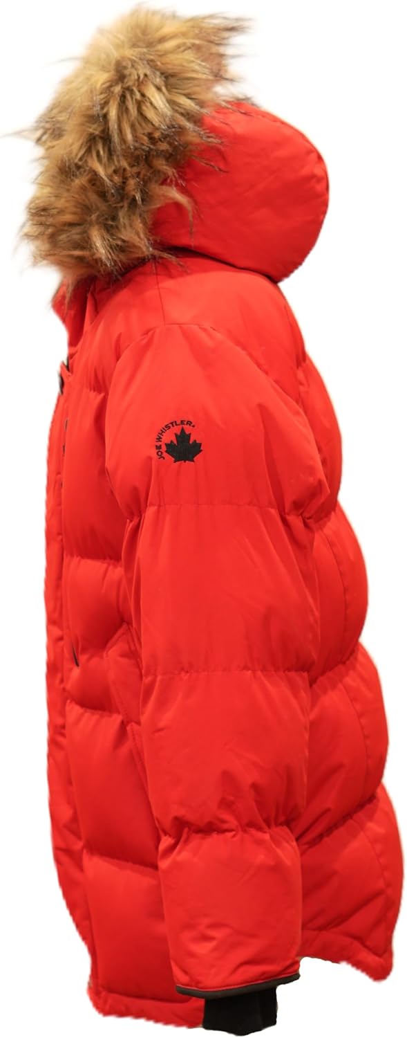 Golden Peak Boys Puffer Jacket Waterproof Winter Coat with Snorkel Hood Faux Fur Sizes 4-20