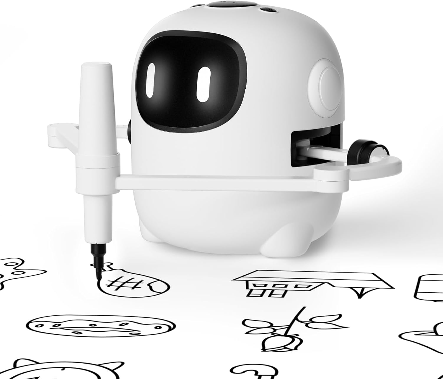 Robot rysujący dla dzieci ze 150 kartami, interaktywna edukacyjna maszyna do rysowania głosowego, zabawki edukacyjne do malowania Montessori dla 3 4 5 6 7 8-letnich chłopców Impreza urodzinowa