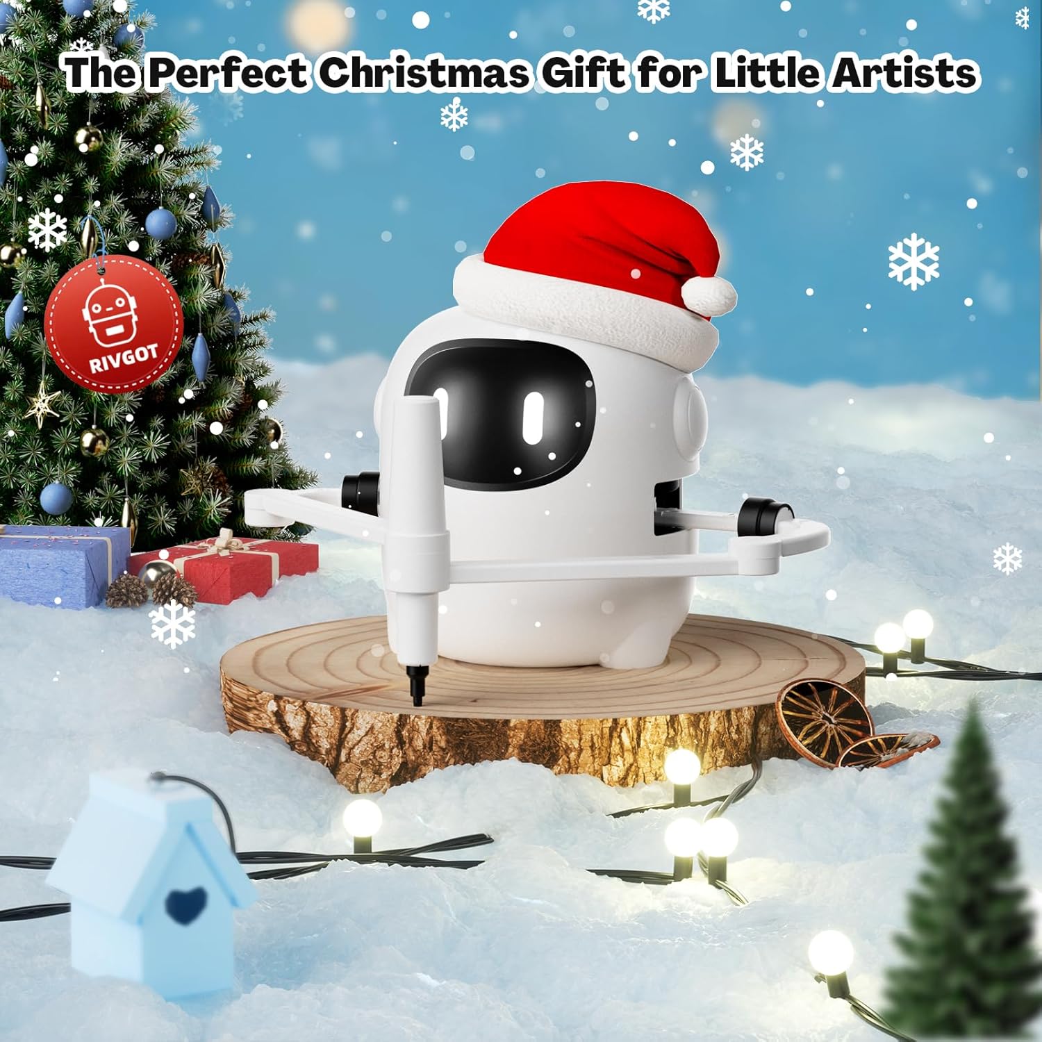 Drawing Robot for Kids with 150 Cards, Voice Interactive Educational Drawing Machine, Montessori Painting Learning Toys for 3 4 5 6 7 8 Year Old Boys Girls Birthday Party · v6