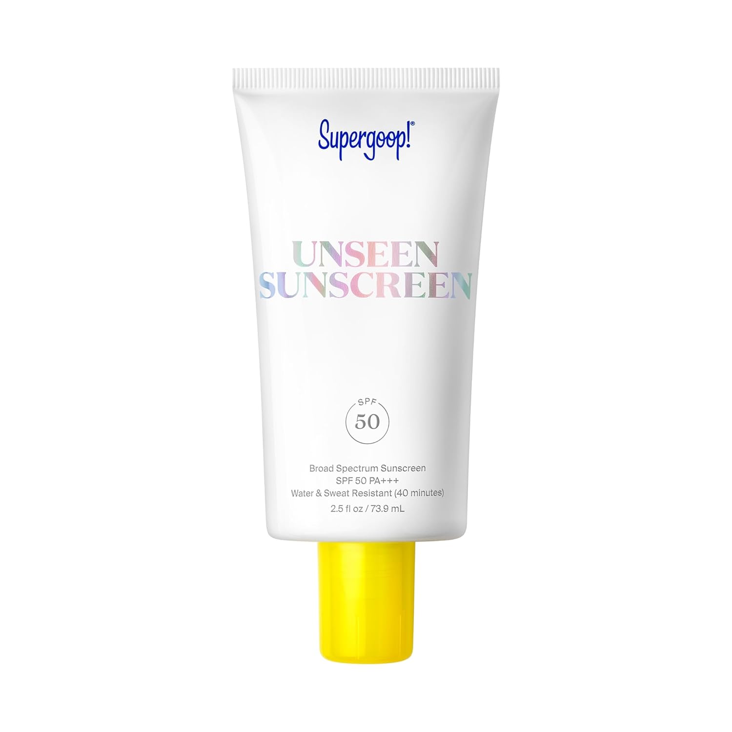 Supergoop! Unseen Sunscreen SPF 50 Invisible Sun Protection for Face - Broad Spectrum Face Sunscreen   Makeup-Gripping Primer - Weightless, Scentless, Oil Free - For All Skin Types - 2.5 fl oz