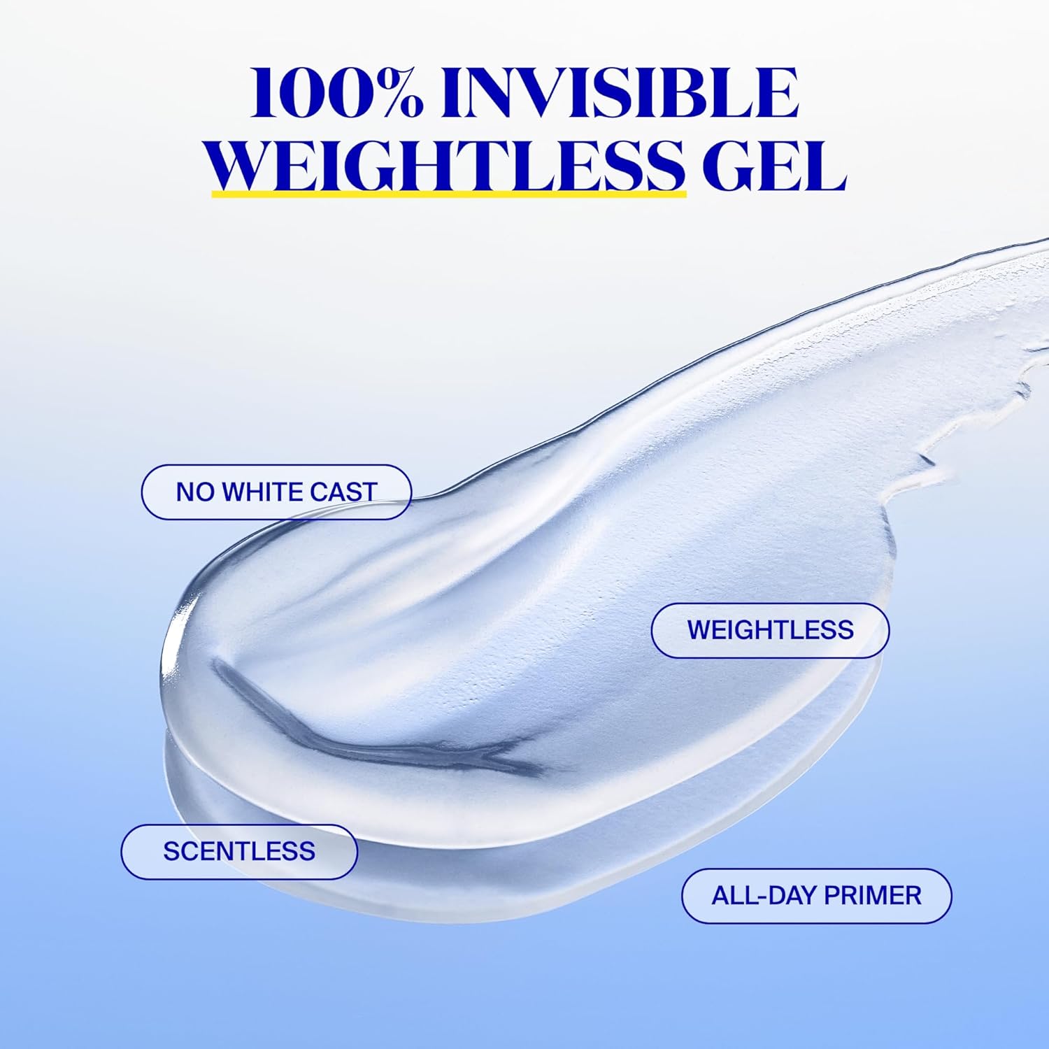 Super goop ! Écran solaire invisible SPF 50 Protection solaire invisible pour le visage - Crème solaire à large spectre pour le visage, base de maquillage adhérente, légère, inodore, sans huile - Pour tous les types de peau - 2,5 oz liq.