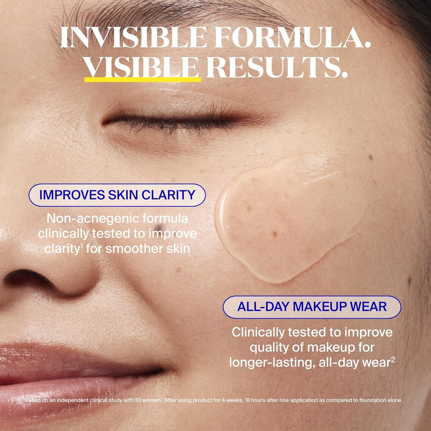 Super goop ! Écran solaire invisible SPF 50 Protection solaire invisible pour le visage - Crème solaire à large spectre pour le visage, base de maquillage adhérente, légère, inodore, sans huile - Pour tous les types de peau - 2,5 oz liq.