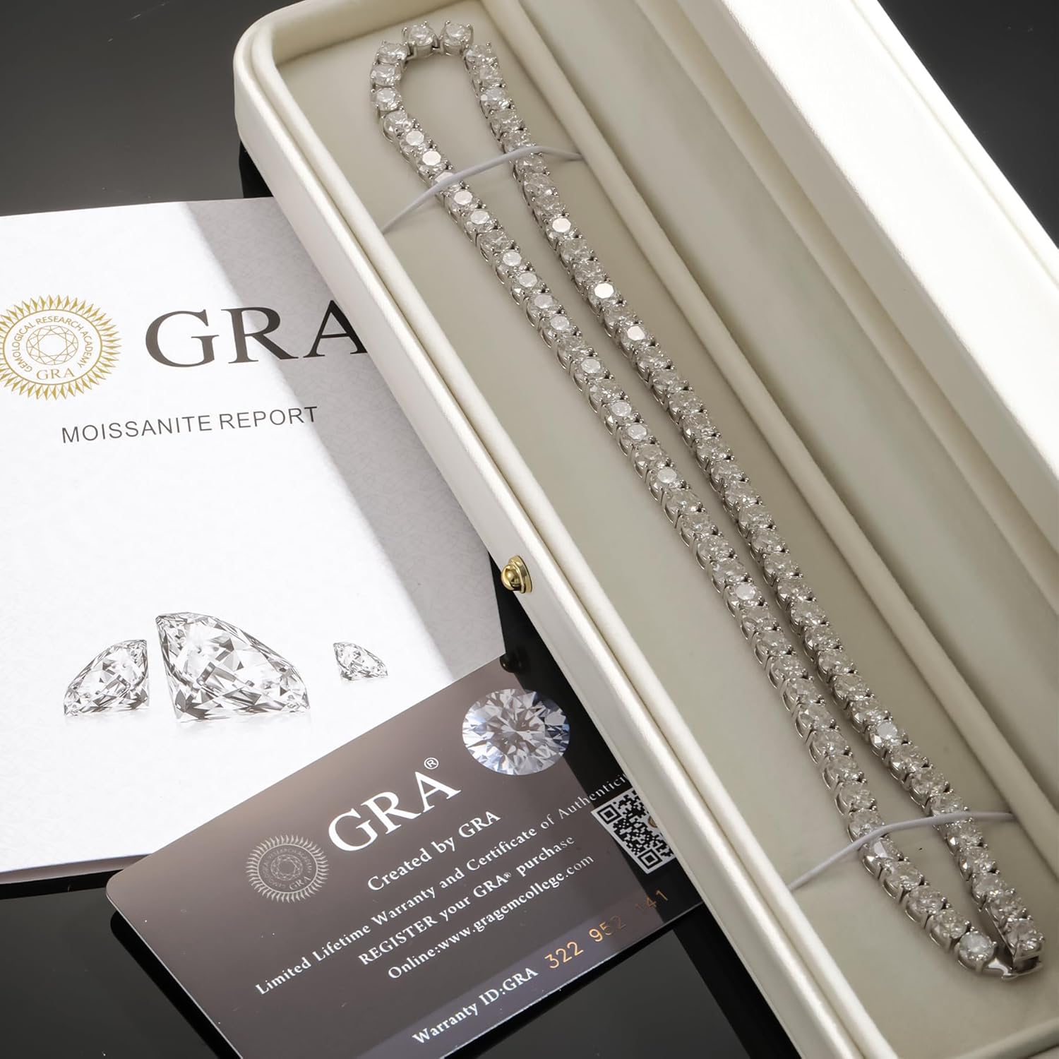 Naszyjnik tenisowy Moissanite 3 mm-6,5 mm Kolor D VVS1 Okrągłe diamentowe naszyjniki dla kobiet, mężczyźni, 14K, białym złotem, srebrny naszyjnik tenisowy 925 Ręcznie robiony naszyjnik tenisowy z certyfikatem GRA