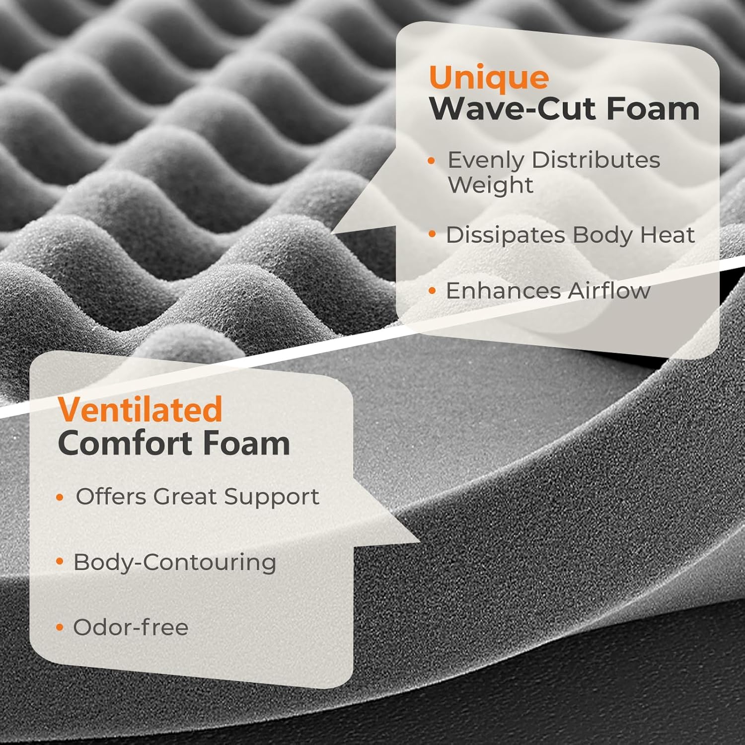 Materasso Queen Sweetnight da 12 pollici, materasso Queen in memory foam in una scatola per dormire comodamente e alleviare la pressione, materassi queen size certificati CertiPur-US di media rigidità