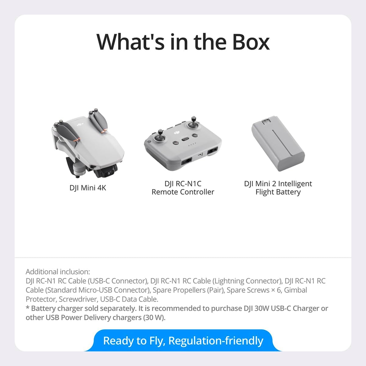 DJI Mini 4K, Drone with 4K UHD Camera for Adults, Under 249 g, 10km Video Transmission, Auto Return, Wind Resistance, 1 Battery for 31-Min Max Flight Time, Bundle with 64gb SD Card and Landing Pad · v4