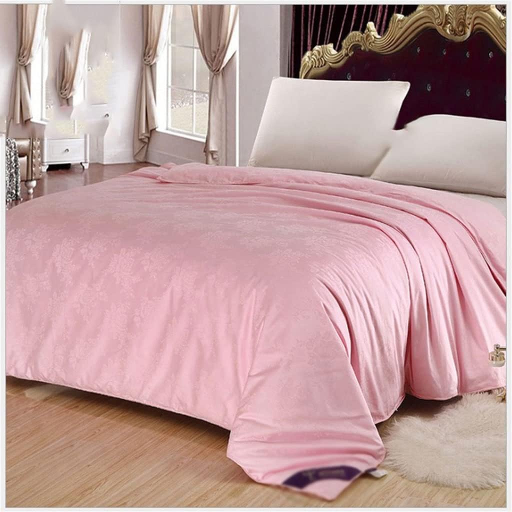 Grade Natural/Mulberry Luxury Silk Quilt/Blanket/Comforter Cotton Fabric Duvet for 4 Seasons(D)