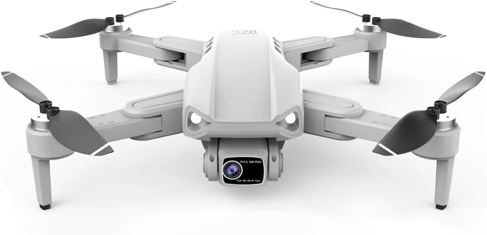Drone gps con doppia fotocamera 4k hd con evitamento visivo degli ostacoli e connettività wifi 5g grigio 1 sacchetto per batteria