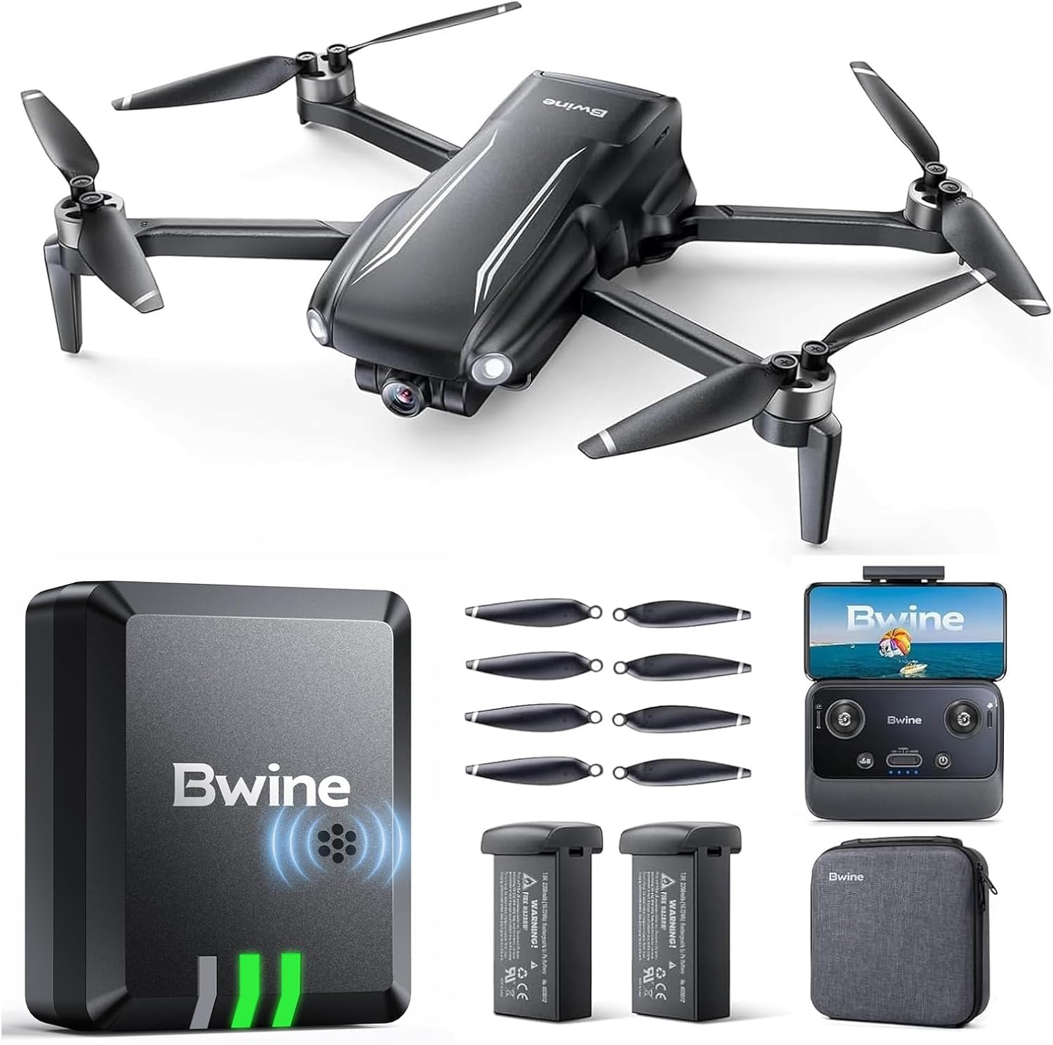 Modulo ID remoto Bwine B112S per drone con tracciamento GPS Droni GPS F7MINI SE con fotocamera per adulti 4K, Not Lose The Drone, doppia sicurezza