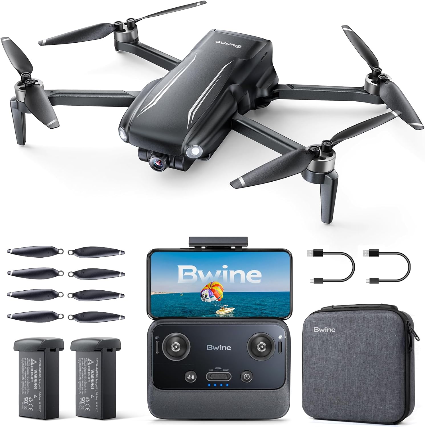 Modulo ID remoto Bwine B112S per drone con tracciamento GPS Droni GPS F7MINI SE con fotocamera per adulti 4K, Not Lose The Drone, doppia sicurezza