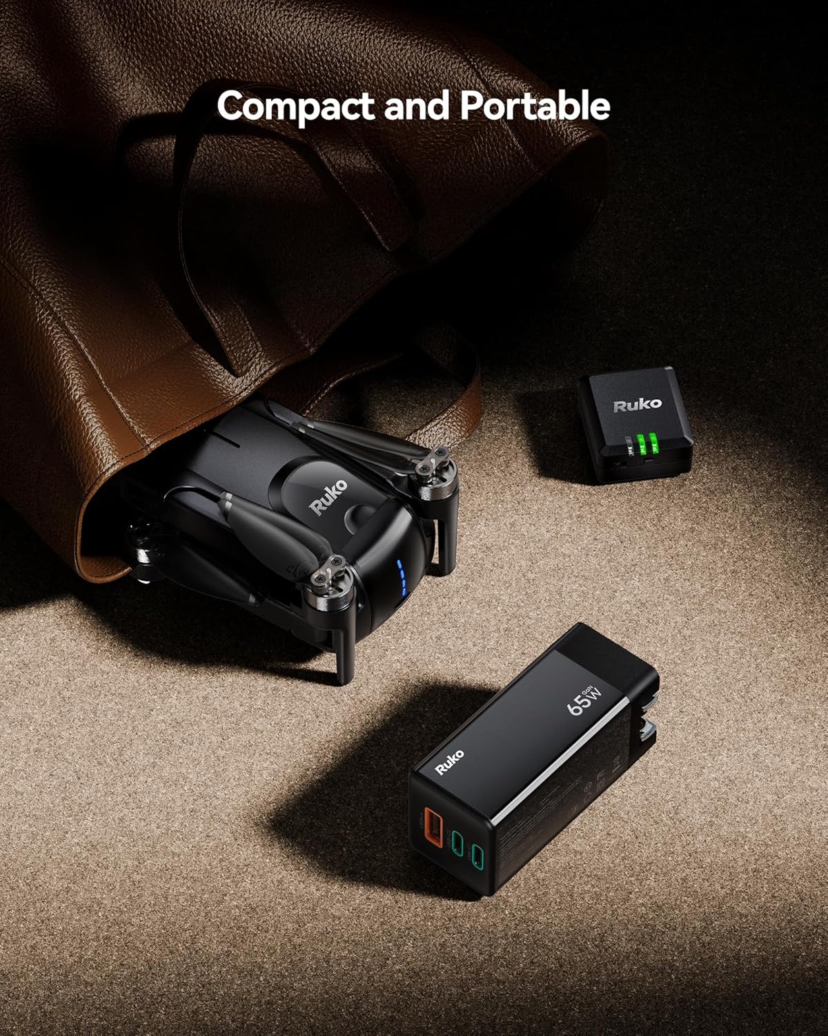 โดรน Ruko U11MINI พร้อมกล้อง 4K สำหรับผู้ใหญ่และเครื่องชาร์จ Ruko PD65W USB C