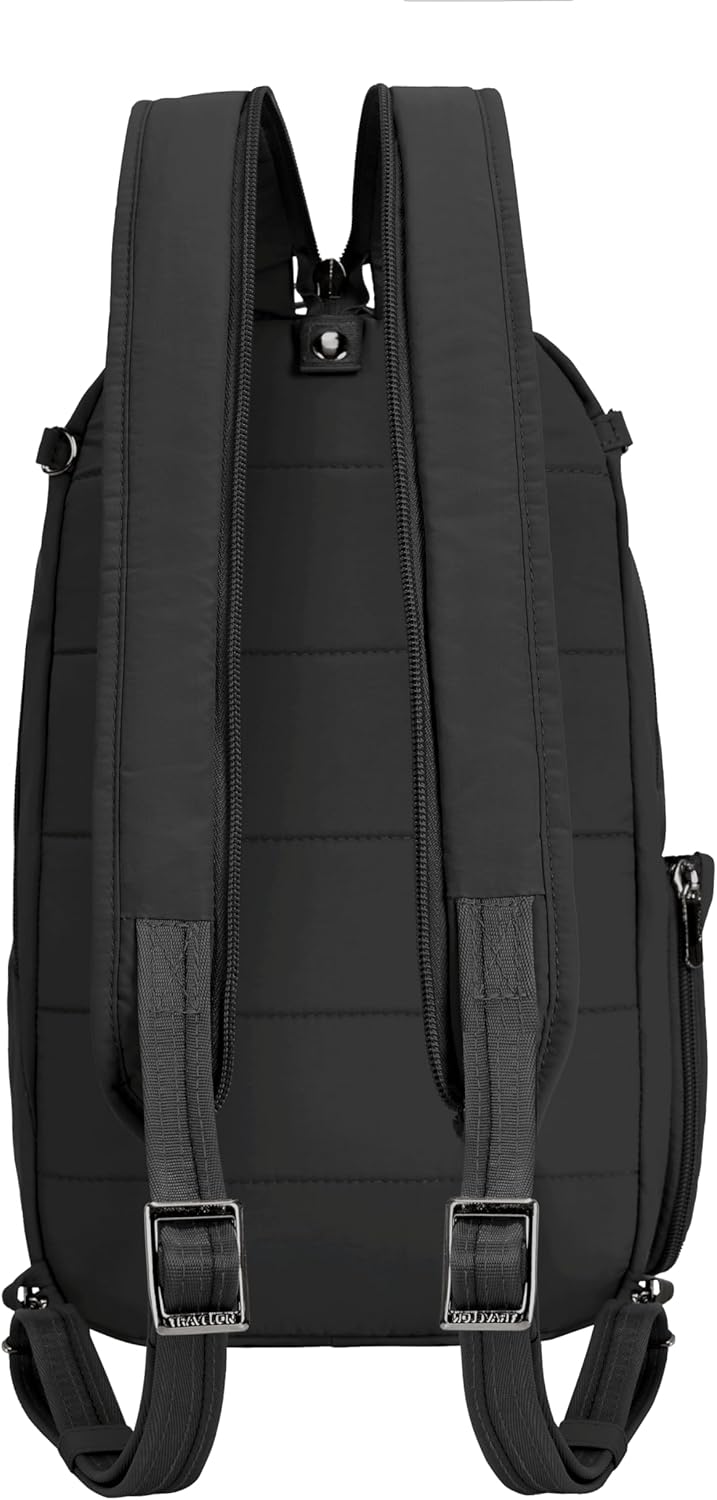 Travelon Anti-Theft Roam Convertible Backpack Sling, Black, 8 W x 14" H x 4.5" D · v3