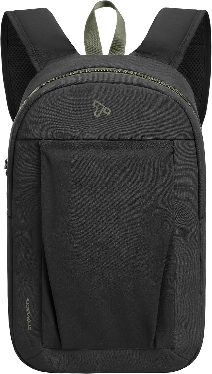 Travelon Anti-Theft The Voyages Small Backpack with XL Water Bottle Pocket, Black, 8 W x 14" H x 4.5" D · v3