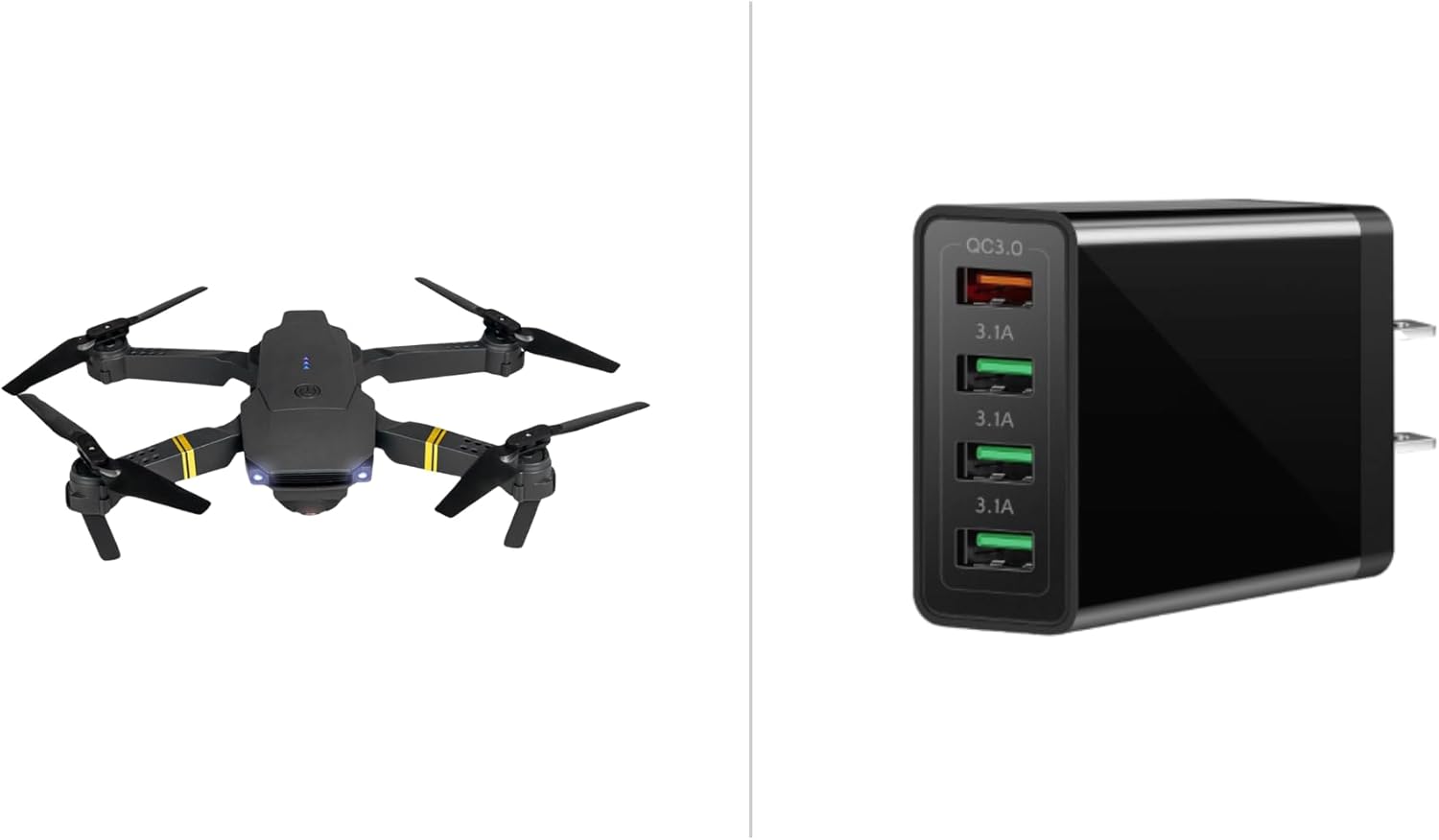 Drone Skyhawk con fotocamera | Droni quadricottero per bambini, drone per adulti, drone per principianti e professionisti | Immagini e video HD, pieghevoli, Ulti Charger 4 porte con caricabatterie rapido Boltz Pro Lightning Fast