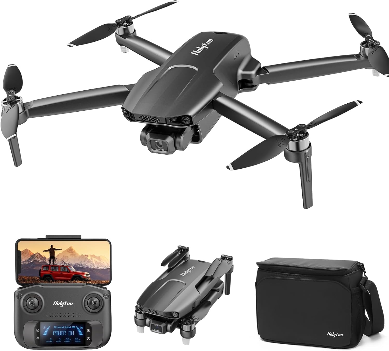 Drone GPS Holyton con fotocamera per adulti Batteria extra 4K HT70*2