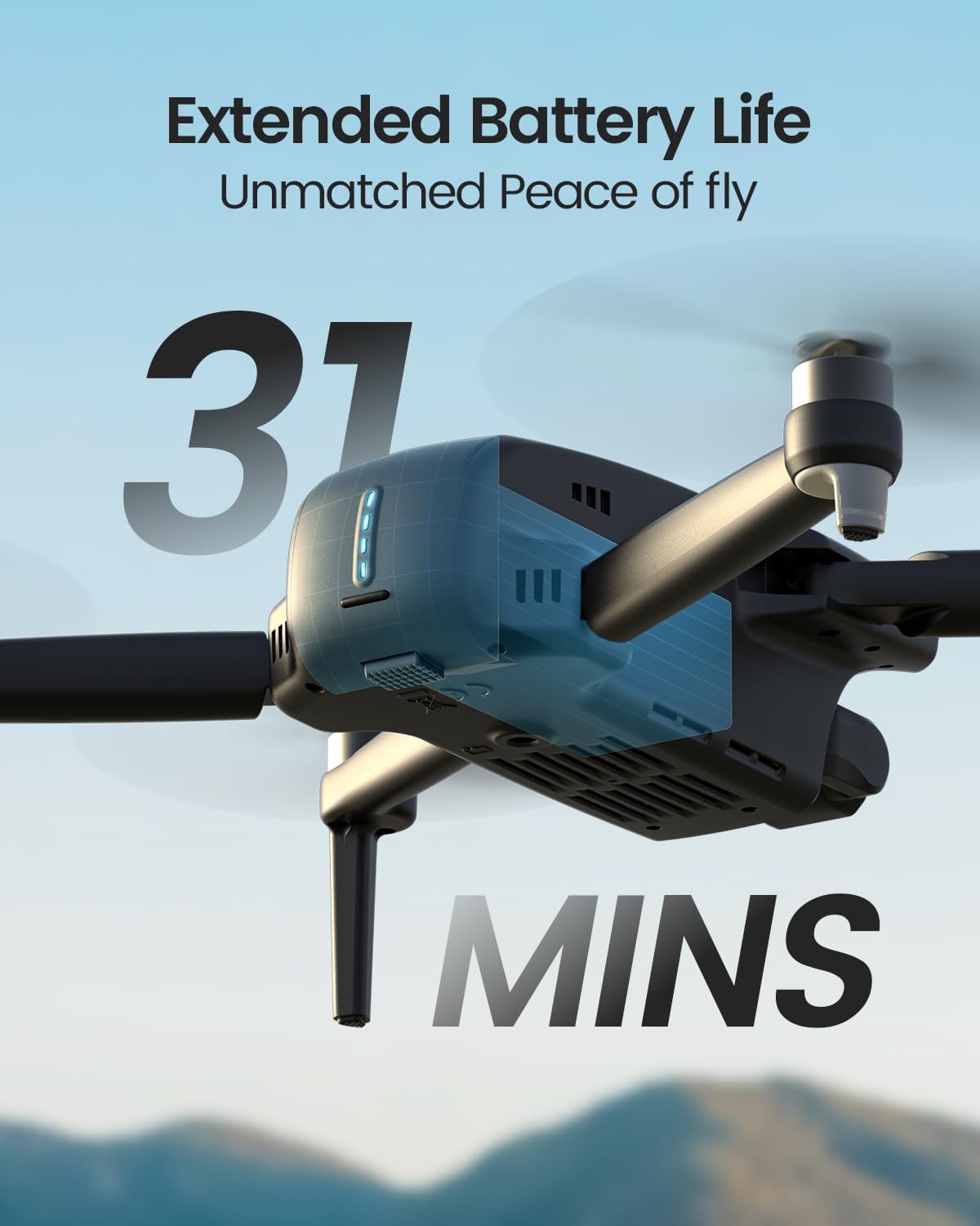 Drone GPS Holyton con fotocamera per adulti Batteria extra 4K HT70*2