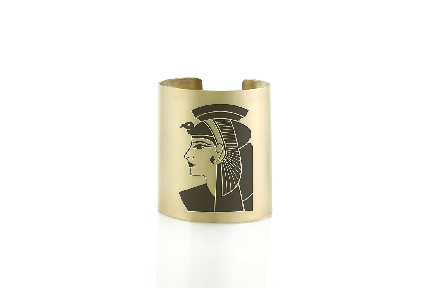 14k Gold Egyptian Cuff Bracelet - Cleopatra Luxurious Ancient Jewelry