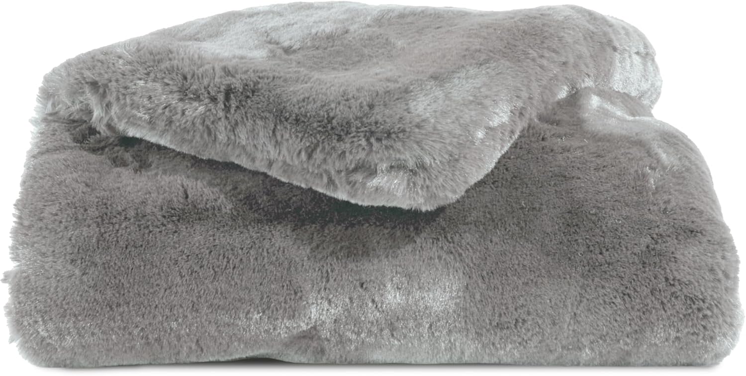 Cozy Earth Cuddle Blanket - Faux Fur Ultra-Soft Luxury Throw Blanket - Thick  Cozy Oversized Design for Lounging or Sharing - Machine Washable - Oversize Throw 80 x 60" Dove Grey · v2