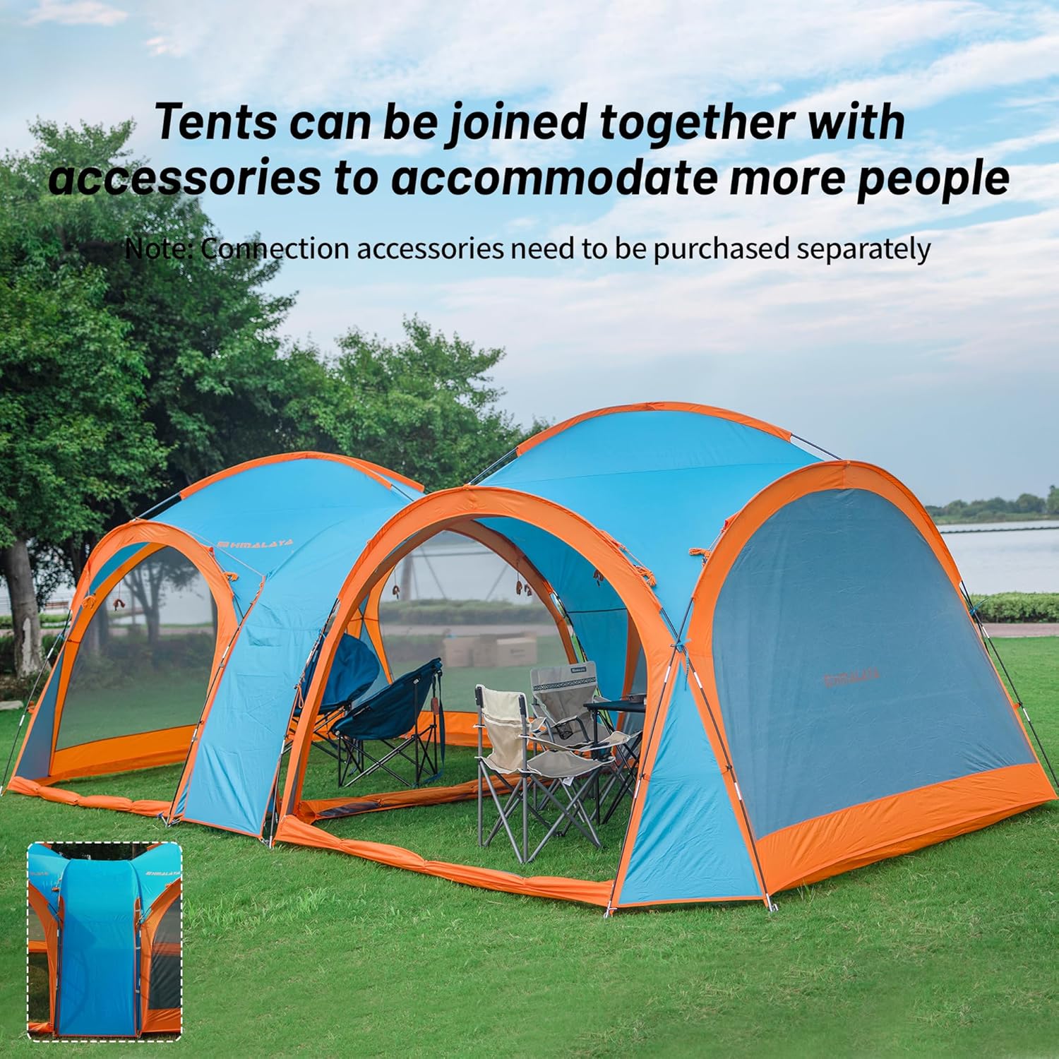 Himalaya Screen House Tent, 8-10 Person Screen Camping Tent Canopy Tent Screen Gazebo Backpacking Windproof Easy Setup for Outdoor Camping Patio Backyard · v14