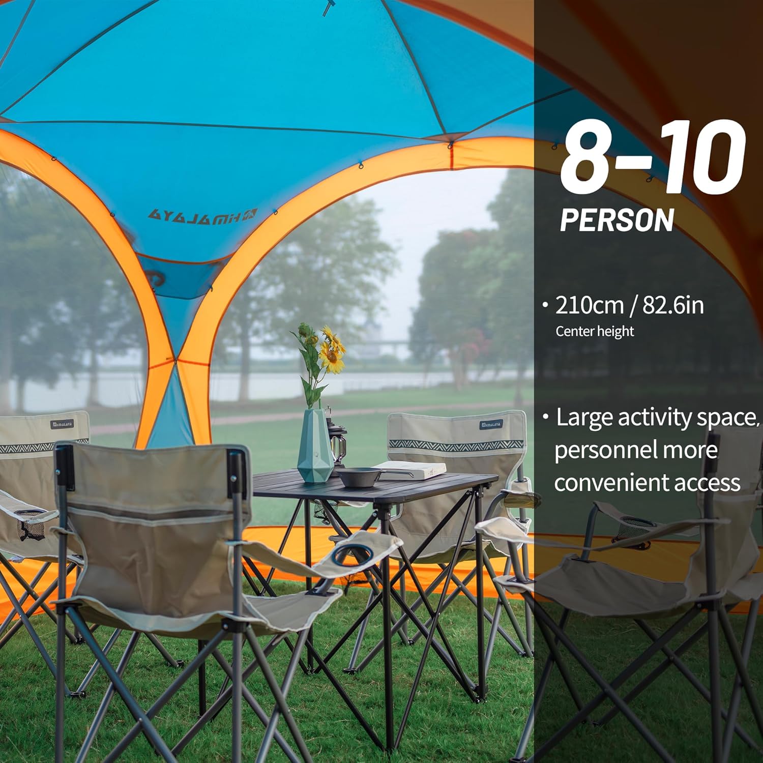Himalaya Screen House Tent, 8-10 Person Screen Camping Tent Canopy Tent Screen Gazebo Backpacking Windproof Easy Setup for Outdoor Camping Patio Backyard · v14
