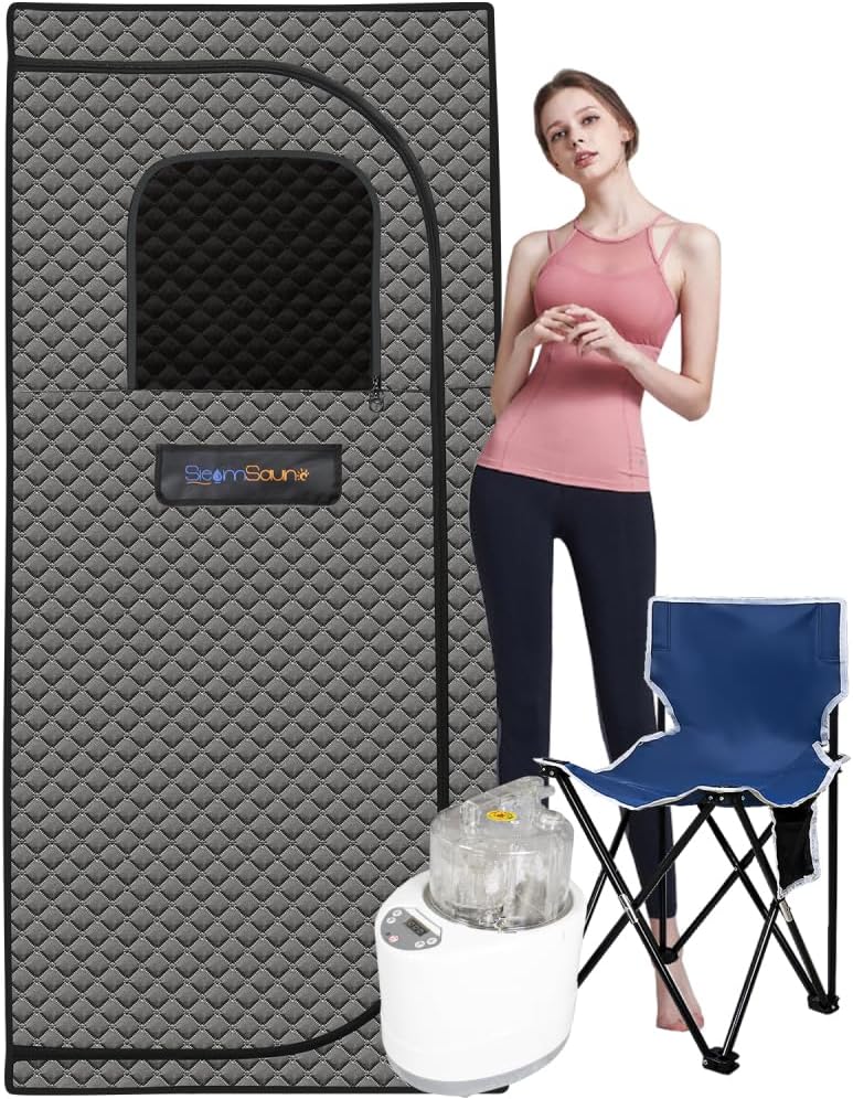Sojourner 휴대용 사우나 홈 - 스팀 사우나 텐트, 개인 사우나 - 사우나 히터, 텐트, 의자, 리모컨 포함 홈 사우나 - 개인 스파를 즐기세요