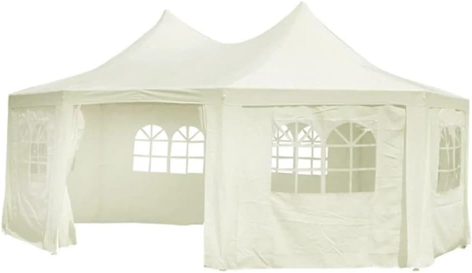 Octagonal Party Tent Cream 19.7x14.4'x11.5' Home,Garden,Lawn,Garden,Outdoor Living,Outdoor Structures,Canopies,Gazebos Cream 41 LBS · v7