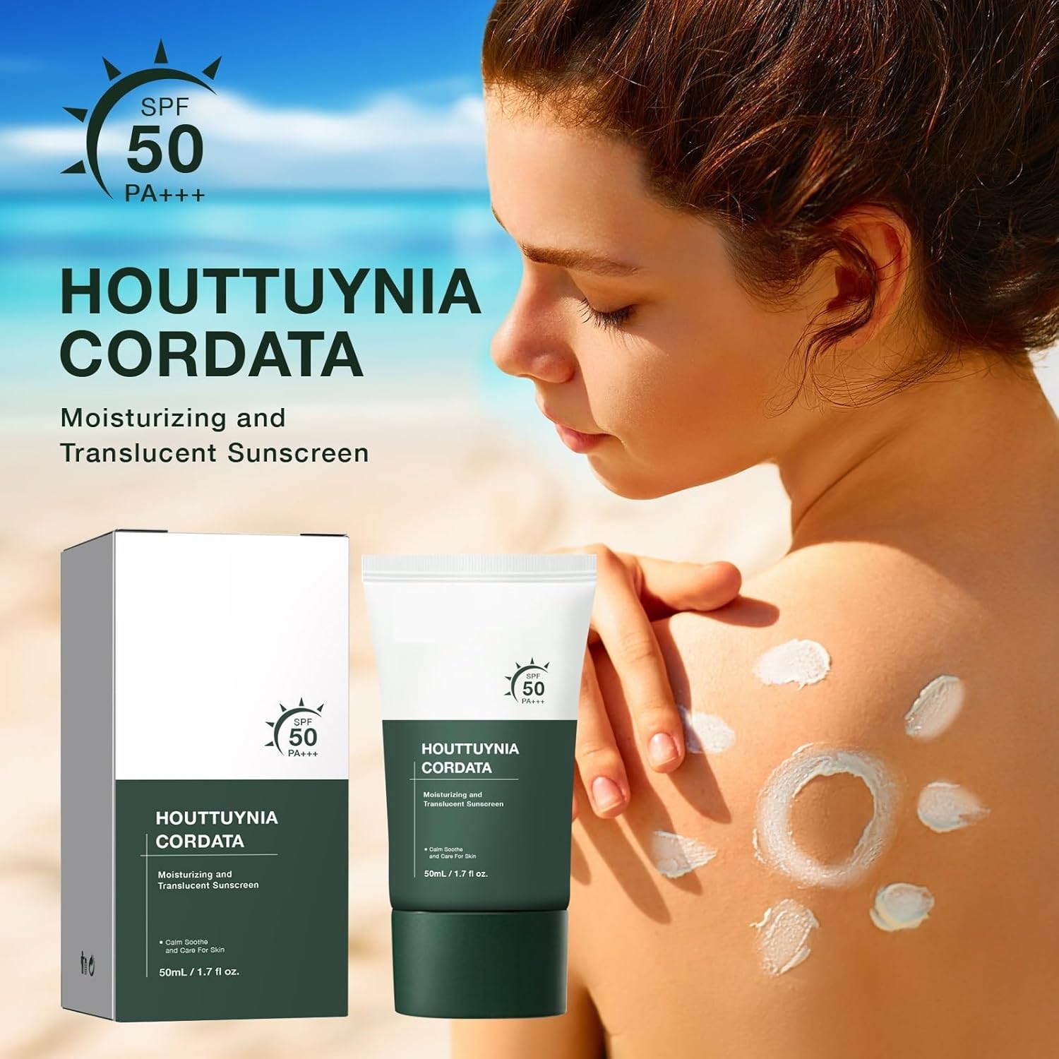 Heartleaf Silky Moisture Mild Sunscreen - Broad Spectrum SPF50 / PA Korean Skincare Facial Moisturizer Daily Sunscreen, Water Resistant Non Greasy, Strong UV Protection (2) · v2