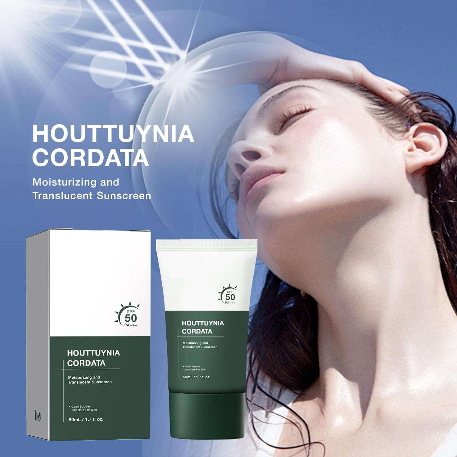 Heartleaf Silky Moisture Mild Sunscreen - Broad Spectrum SPF50 / PA Korean Skincare Facial Moisturizer Daily Sunscreen, Water Resistant Non Greasy, Strong UV Protection (2) · v2