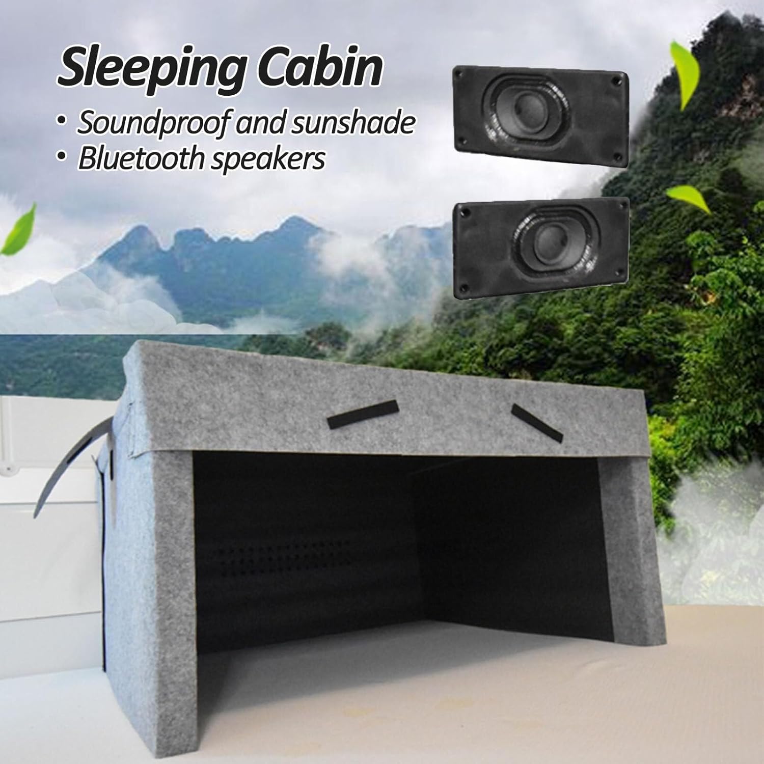 Cabine de couchage, tente de couchage épaisse et résistante à la lumière, tente silencieuse insonorisée et résistante à la lumière, pliable et rangable, en coton insonorisé