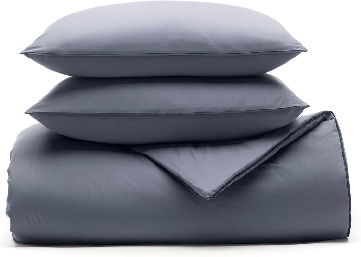 BOLL  BRANCH Signature Comforter Set - Full/Queen, Mineral - Luxury 100% Organic Cotton - 1 Comforter, 2 Shams - Hypoallergenic, All-Season Weight