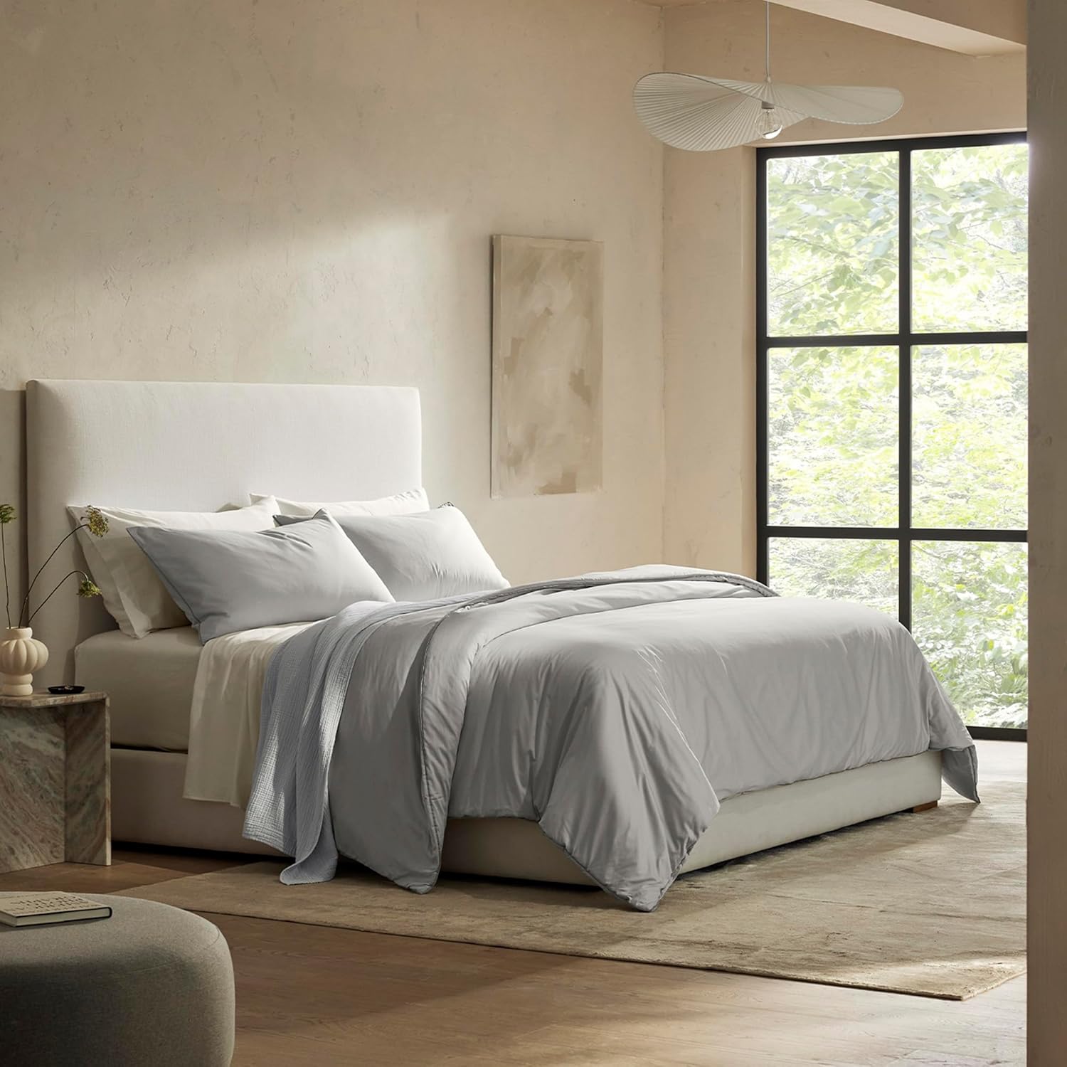 BOLL  BRANCH Signature Comforter Set - King/Cal King, Mist - Luxury 100% Organic Cotton - 1 Comforter, 2 Shams - Hypoallergenic, All-Season Weight · v6