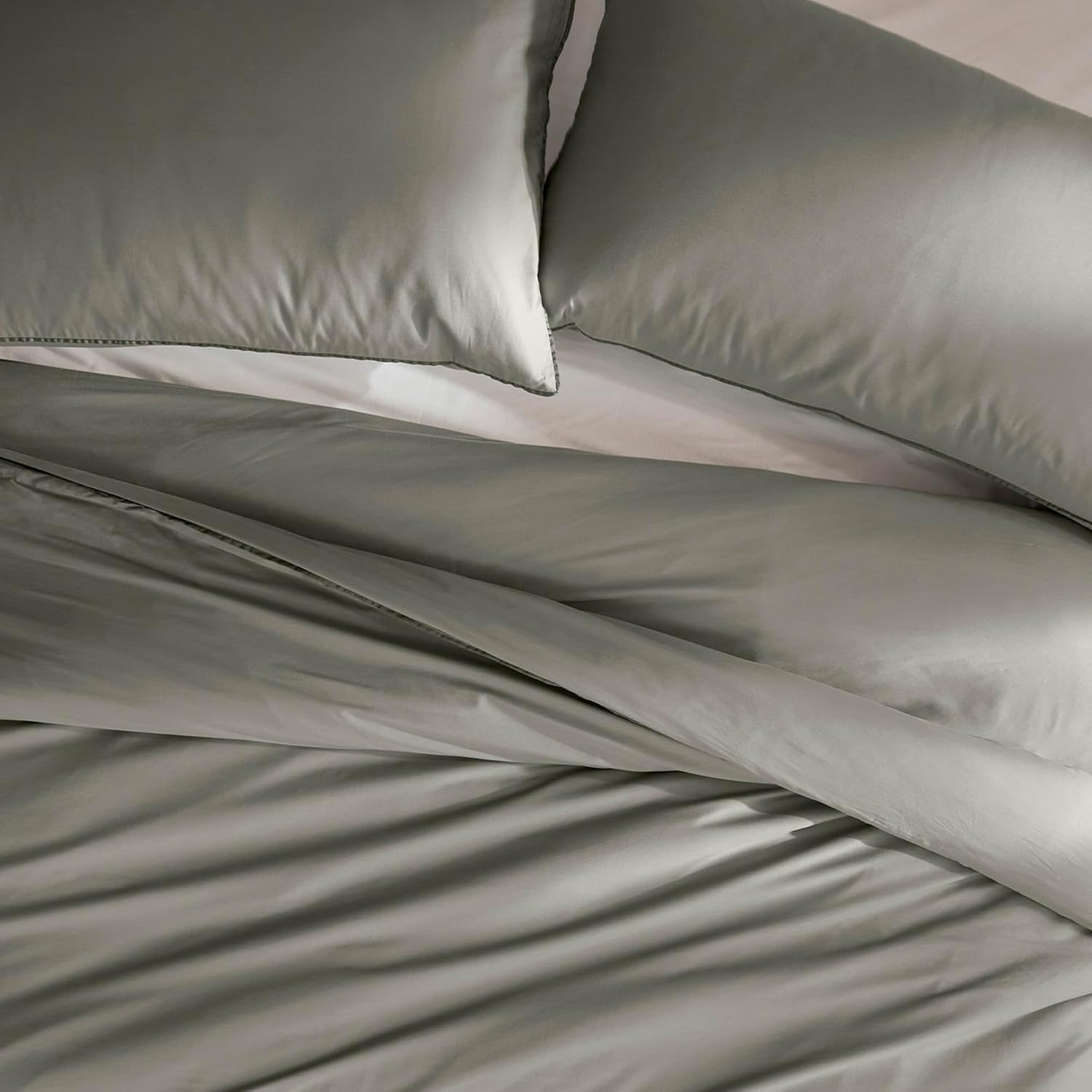 BOLL  BRANCH Signature Comforter Set - King/Cal King, Sageleaf - Luxury 100% Organic Cotton - 1 Comforter, 2 Shams - Hypoallergenic, All-Season Weight · v6