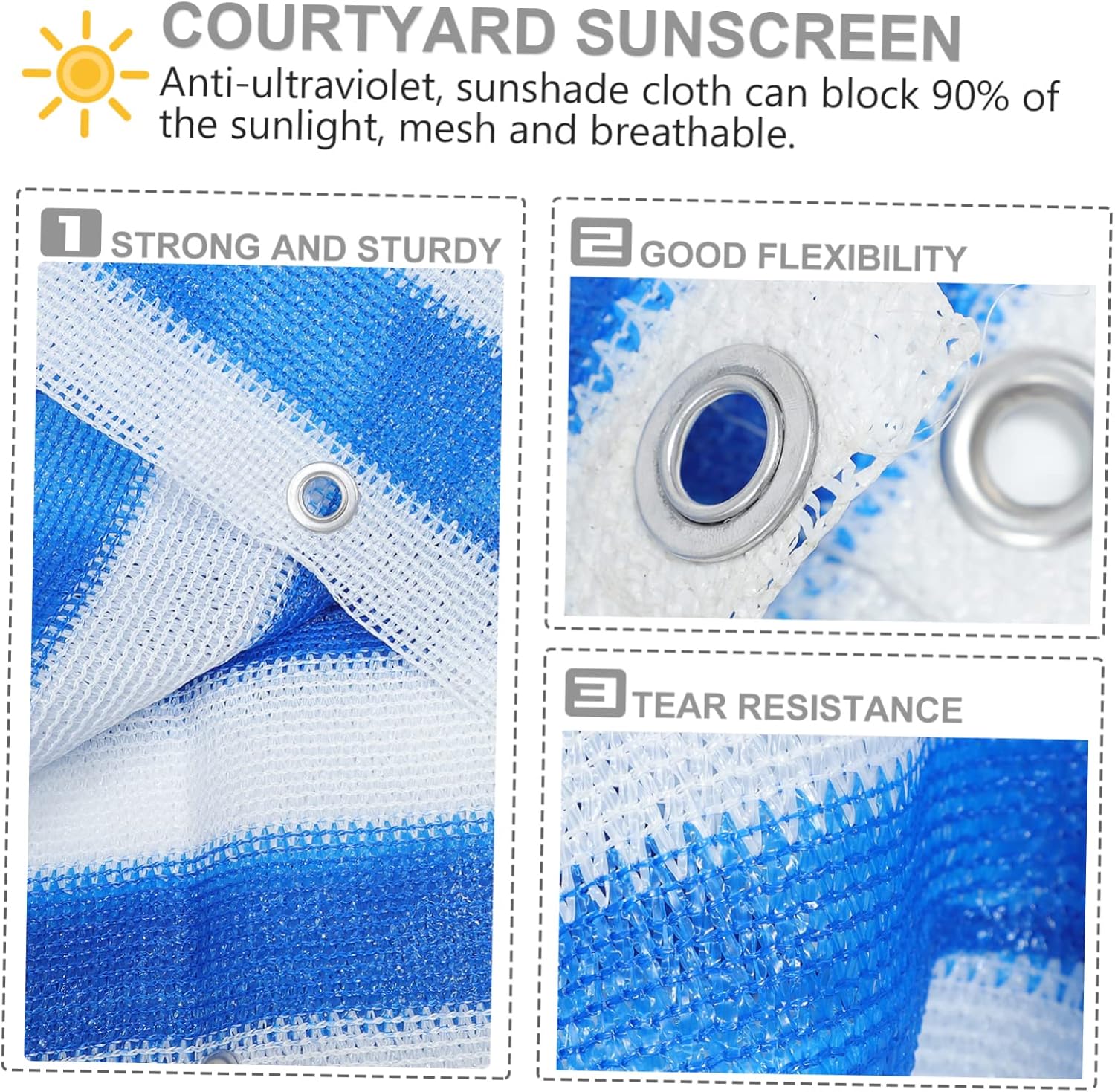 Sunscreen Waterproof Gazebo Protect Netting Privacy Fence Clothing Tent Patio Shades for Outside Balcony Privacy Screen Shade Cloth Covers Windscreen Tarp Sunblock UV Block Net Pe · v3