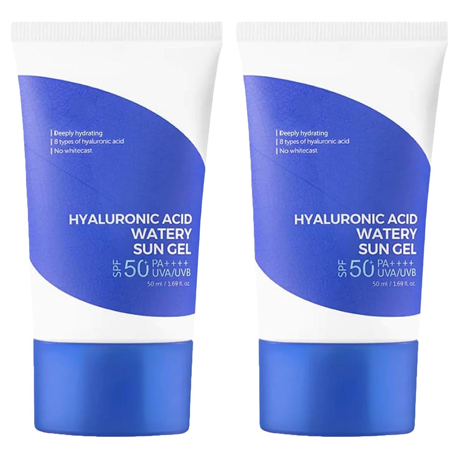 Hyaluronic Acid Watery Sun Gel, Hyaluronic Acid Moisturizing Gel Moisturizing, Summer Outdoor All skin types Sunscreen With No White Cast (2pcs) · v2