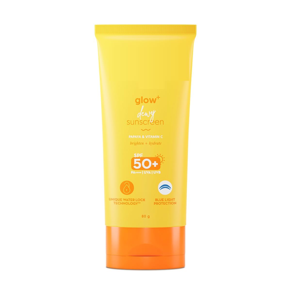 HIRU Glow  Dewy Sunscreen SPF 50 PA     | For Oily Skin | UVA/B  Blue Light Protection | Fragrance-Free | For Men amp; Women | 80g