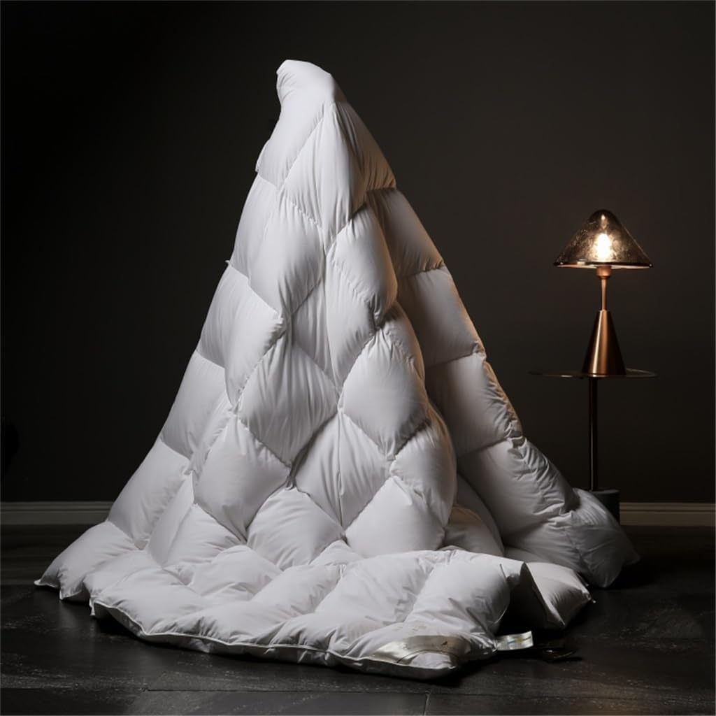 White Goose Down Comforter Warmth Duvet Quilt Winter All Season Queen King Luxury Blankets Cotton Shell(220x240cm 1PCS)