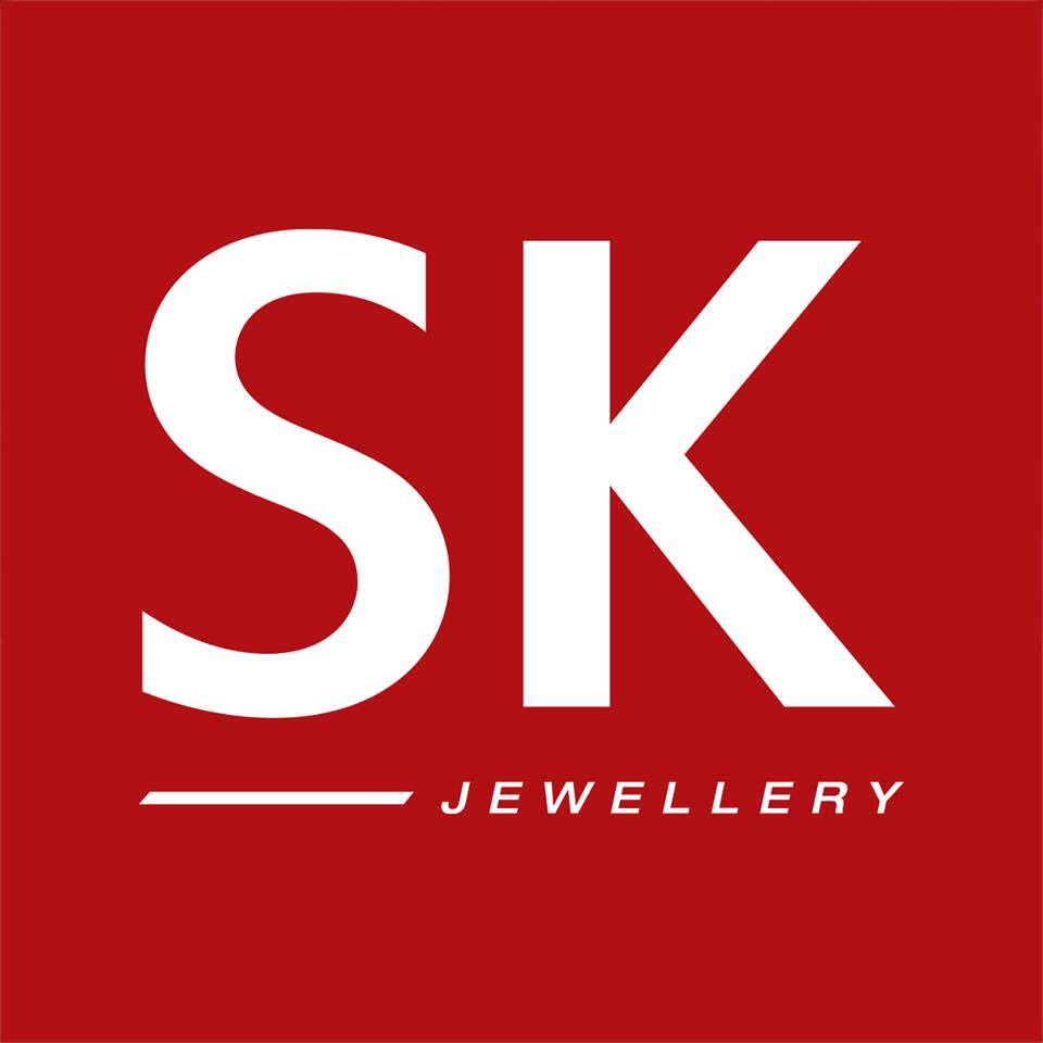 SK Jewellery Waterfall Gem Halskette (gelber, orangefarbener und weißer Saphir)