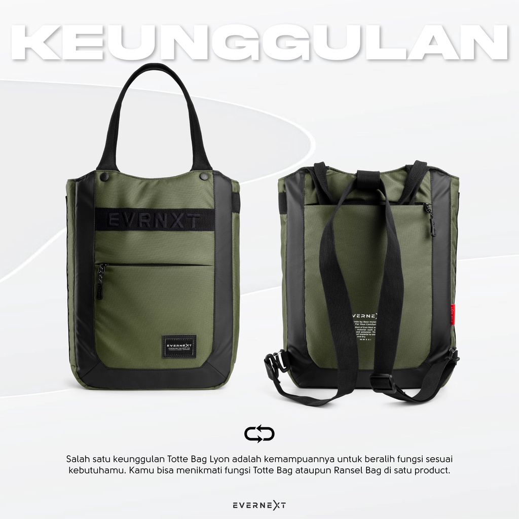 Evernext - Totte Bag Men Women Tote Bag Laptop Backpack Tote Bag Lyon Multifunction Men Women Totte Bag College Work · v2