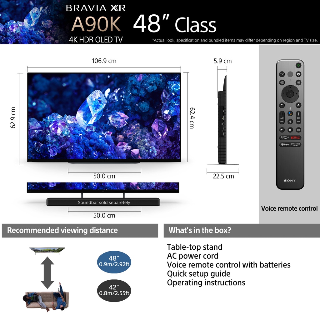 Sony Singapore | 48" A90K | 4K OLED TV | 48A90K | Google TV | 3 Years Warranty · v2