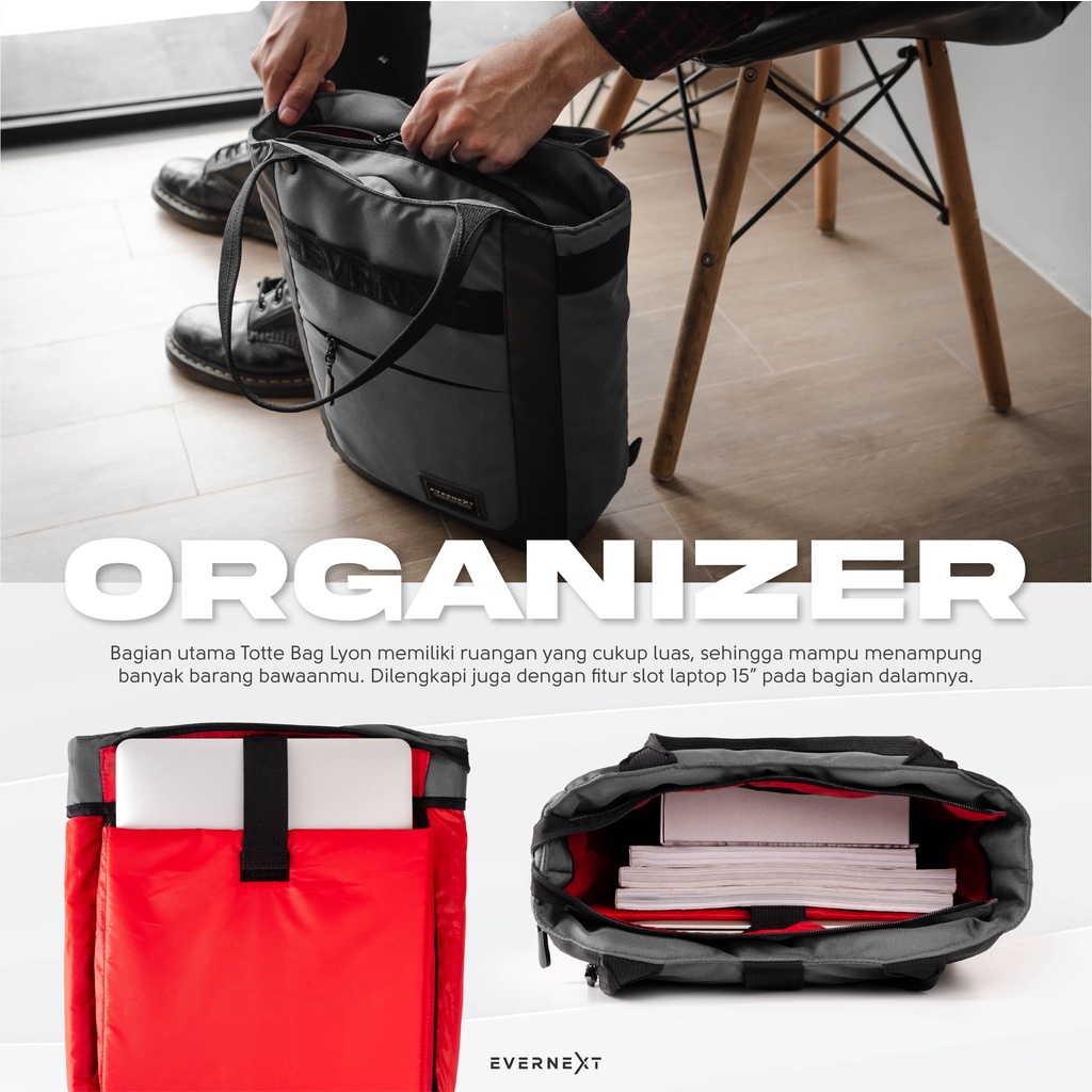 Evernext - Totte Bag Men Women Tote Bag Laptop Backpack Tote Bag Lyon Multifunction Men Women Totte Bag College Work · v2