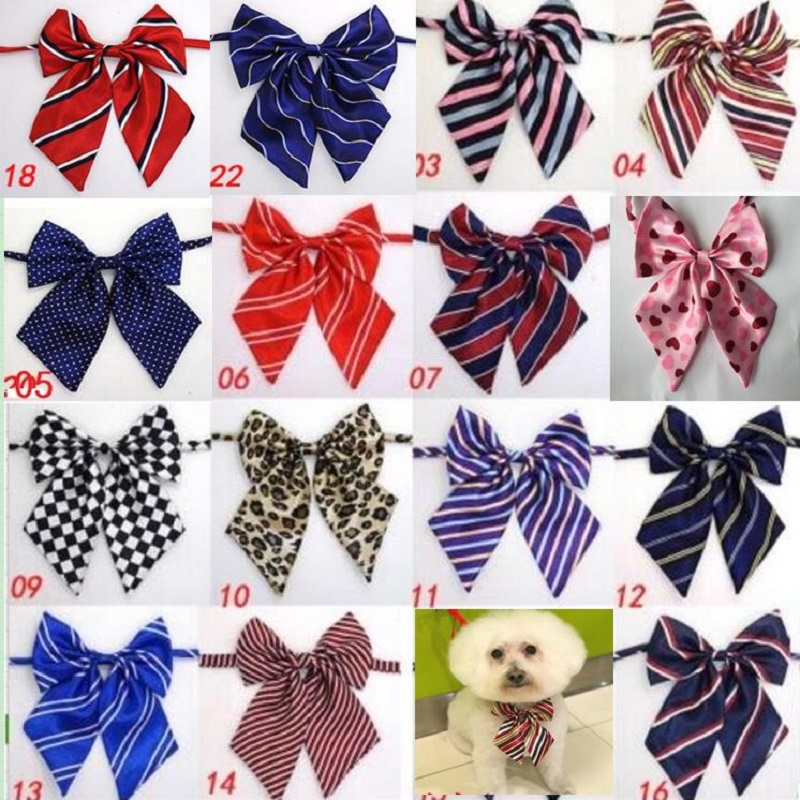 1000pc/lot  New Colorful Handmade Adjustable  Neckties Large Bow ties Pet Bow Ties Cat Neckties Dog Grooming Supplies L8-2 · v4