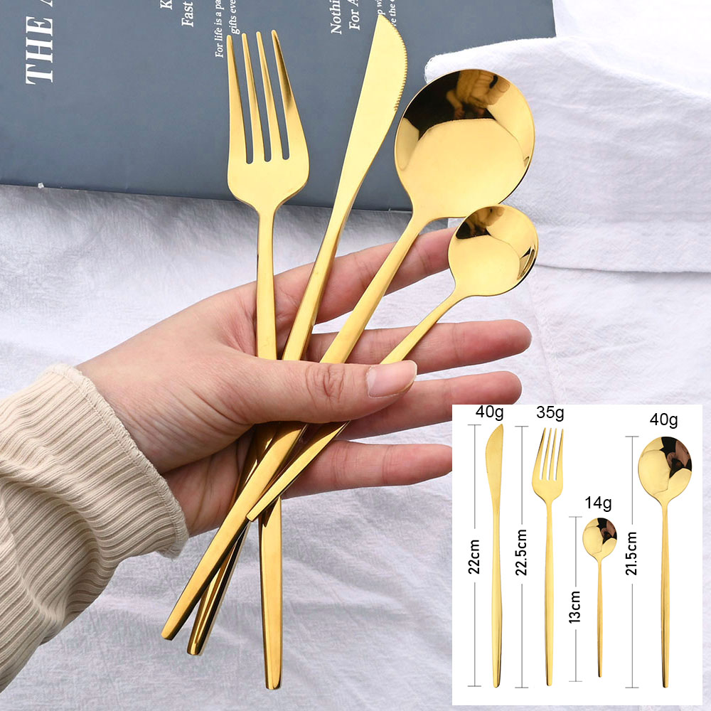 24Pcs hitam pegangan garpu emas Set sendok garpu dari pisau besi Stainless Steel garpu sendok sendok sendok sendok sendok sendok sendok garpu sendok garpu sendok garpu sendok garpu sendok garpu sendok garpu