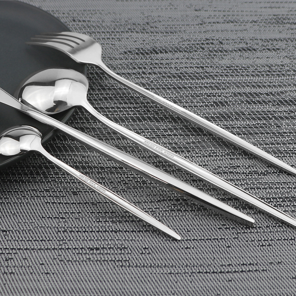 24Pcs hitam pegangan garpu emas Set sendok garpu dari pisau besi Stainless Steel garpu sendok sendok sendok sendok sendok sendok sendok garpu sendok garpu sendok garpu sendok garpu sendok garpu sendok garpu